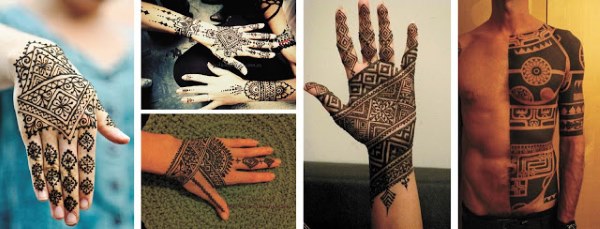 Mehendi - nó là gì. Hình vẽ Henna trên cơ thể cho người mới bắt đầu.Bản phác thảo, thiết kế hình xăm