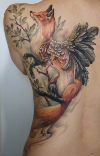 Tatuaj Fox - adică pentru femei, în funcție de zona corpului și de modul de imagine