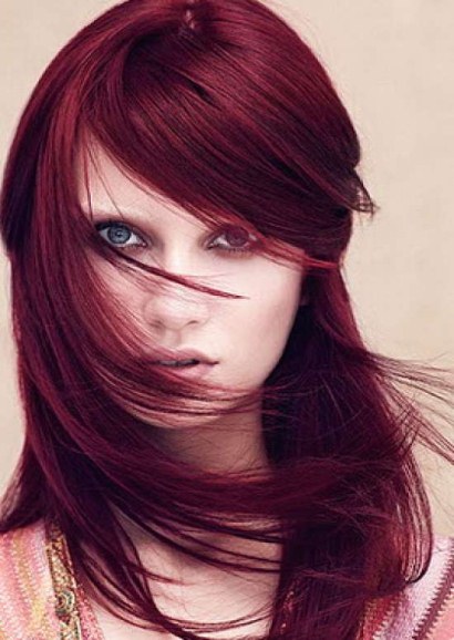 Haarfarbe Rosenholz. Foto von Mädchen, malen Garnier, Estelle