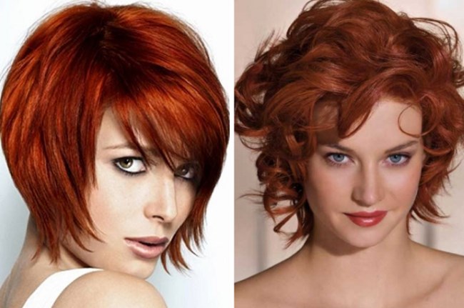 Naisten hiustenleikkaukset keskisuurille hiuksille. Kuva muodikkaista hiustenleikkauksista vaaleat, tummat, punaiset hiukset