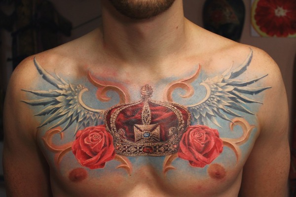 Tattoo Wings (Flügel) auf der Rückseite - Bedeutung für Mädchen und Männer. Ein Foto