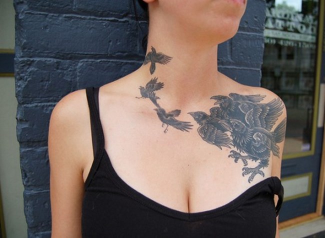 Tätowierung am Hals für Mädchen. Fotos, Bedeutung, Skizzen, Muster von Frauentattoos, Inschriften, kleine Tattoos