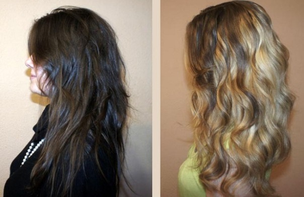 Haarbräunung - Schattierungen für dunkles Haar, wie man es zu Hause für langes, kurzes Haar macht. Ein Foto