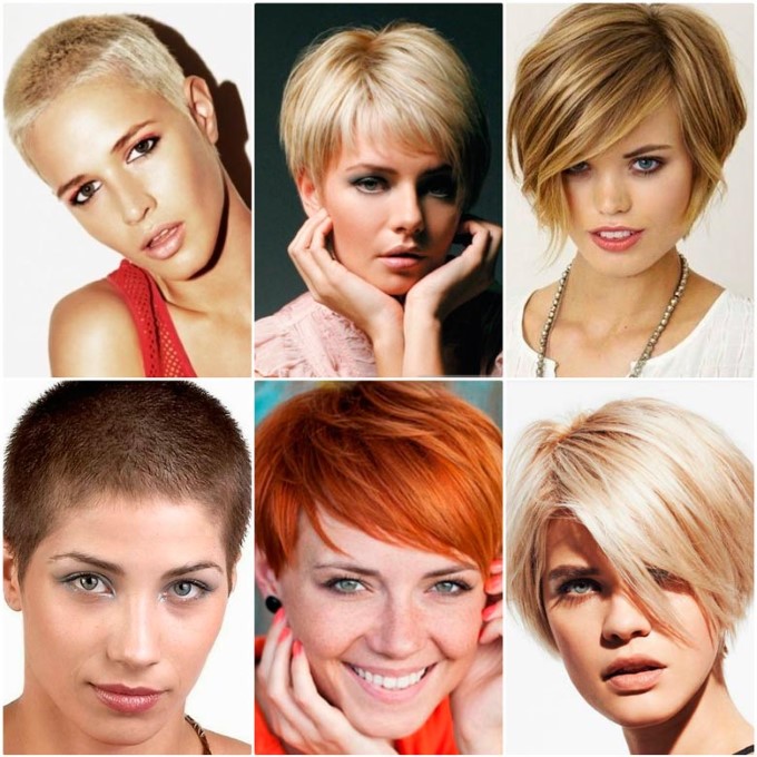 Frizūras īsiem matiem 2020. gadam sievietēm, fotoattēli katrai dienai, kuriem nav nepieciešams ieveidot ovālu, apaļu seju, priekšpusi un aizmuguri
