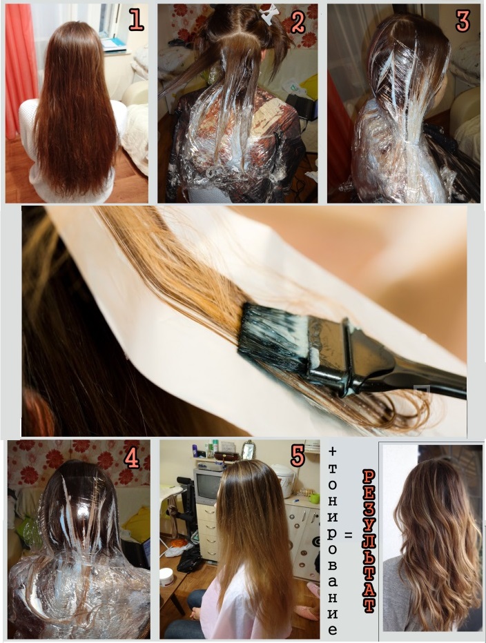 Kalifornische Hervorhebung für dunkles Haar von mittlerer Länge, kurz, lang. Färbetechnik, Optionen, Foto