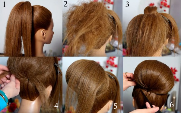 Frisuren für mittleres Haar. DIY Fashion Styling - Schritt für Schritt Anleitung mit einem Foto