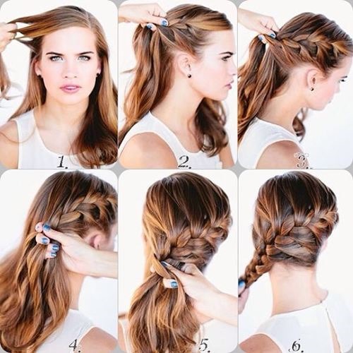 Frisuren für mittleres Haar. DIY Fashion Styling - Schritt für Schritt Anleitung mit einem Foto