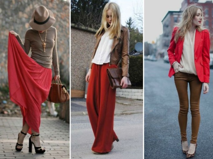 Kakva je kombinacija bordo boje u odjeći žena i muškaraca? Fotografija
