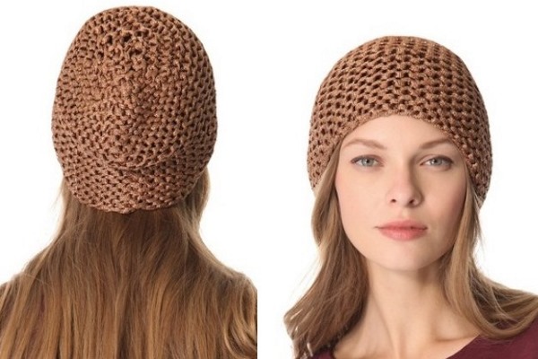 Hut mit Ohren für Frauen. Häkeln, stricken mit Beschreibungen und Mustern. Foto, Video