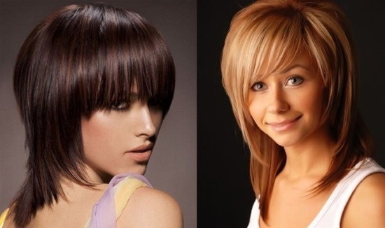 Haarschnitte für Mädchen für mittleres Haar: modisch, schön, mit und ohne Pony. Foto 2020