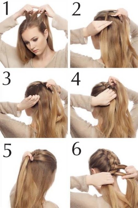 Französische Zöpfe für mittleres Haar für Mädchen, Mädchen und Frauen. Fotooptionen. Wie Sie sich für Anfänger Schritt für Schritt weben