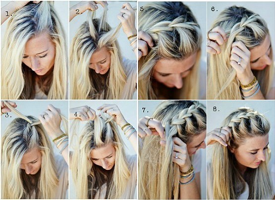 Ranskalaiset punokset keskikokoisille hiuksille tytöille, tytöille ja naisille. Valokuvavaihtoehdot. Kuinka kutoa itsesi askel askeleelta aloittelijoille