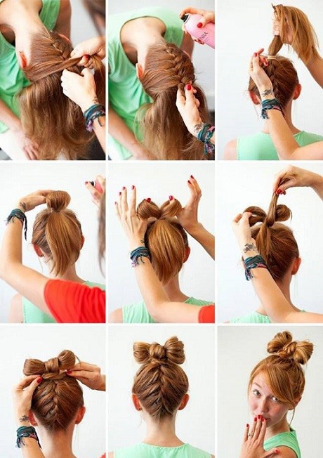 Cách làm nơ cho tóc. Hướng dẫn từng bước để có mái tóc dài và trung bình cho các bạn nữ và phụ nữ. Một bức ảnh