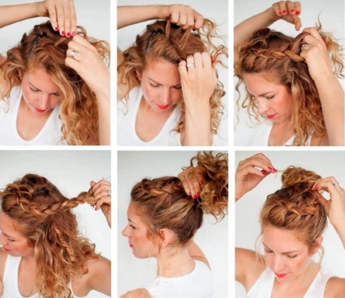 Prekrasne frizure za kovrčavu kosu za djevojke i žene na maturalnoj zabavi i svaki dan. Fotografija