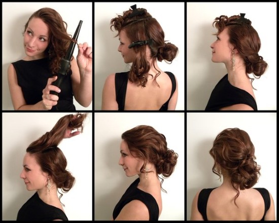 Piękne fryzury na kręcone włosy dla dziewcząt i kobiet na balu i na co dzień. Zdjęcie