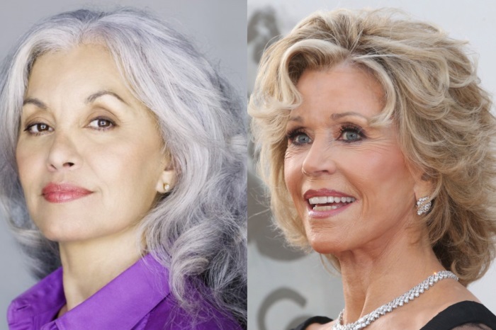 Atjaunojoši matu griezumi sievietēm pēc 50–55 gadiem: moderni īsi, vidēji, gari mati no Evelīnas Khromčenko. Fotogrāfija