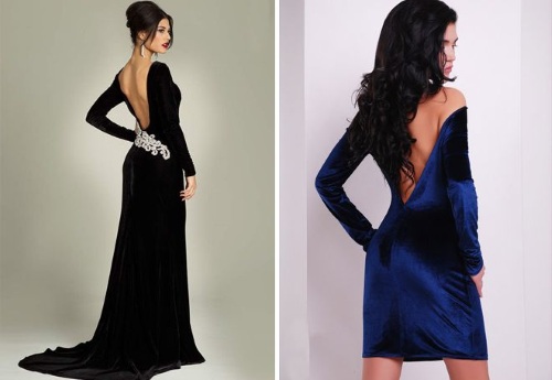 Aksamitne sukienki: style i zdjęcia. Dla młodzieży i kobiet, kobiet w ciąży. Trendy w modzie 2020