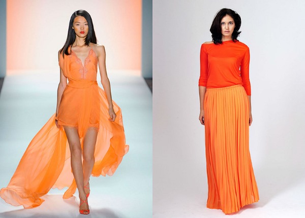 Kojoj boji odgovara naranča u odjeći za žene. Fotografija, tko odgovara, kako izgleda, što odjenuti