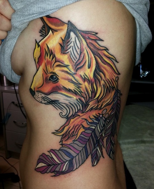 Tetovaža pera - značenje djevojke s riječju, pticama, paunom na nozi, ruci, zapešću, trbuhu, vratu, leđima, ključnoj kosti, na boku