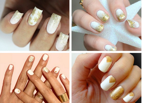 Biały manicure na krótkie paznokcie. Nowe przedmioty i modne wzory ze złotem, cyrkoniami, wzorami, gradientami, wstążkami, bulionami