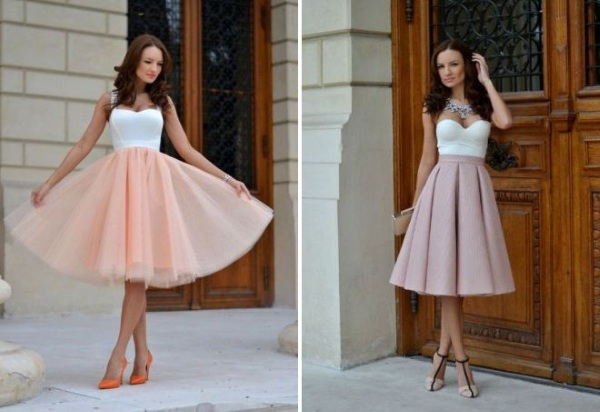 Haljina s steznikom i lepršavom suknjom, kratka, ljetna, do poda. Modni modeli za djevojke i žene