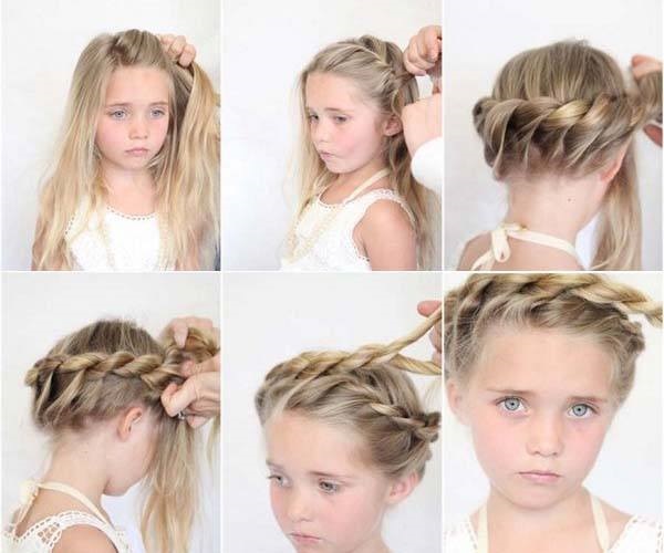 Gaya rambut untuk kanak-kanak perempuan ke sekolah dalam 5 minit: ringan dan cantik. Arahan langkah demi langkah dengan foto