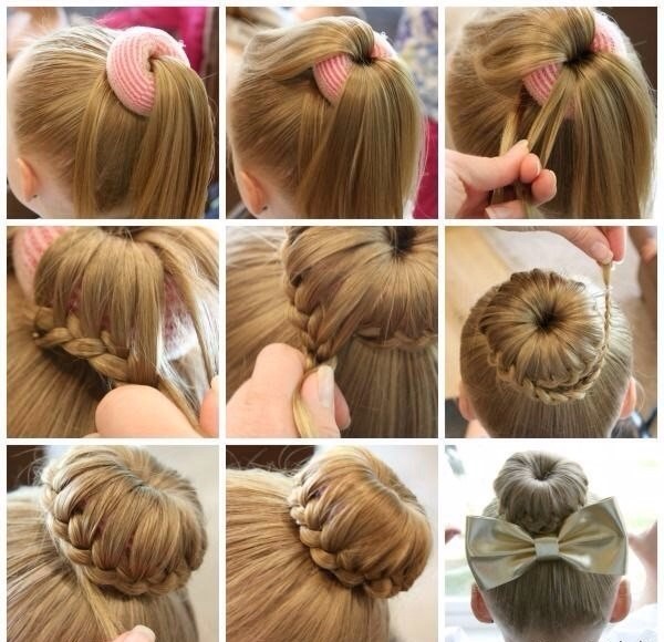 Gaya rambut untuk kanak-kanak perempuan ke sekolah dalam 5 minit: ringan dan cantik. Arahan langkah demi langkah dengan foto