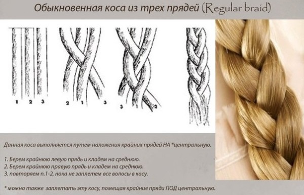 Frisuren mit Flechten für langes Haar für Mädchen und Frauen. Wie man Schritt für Schritt mit den eigenen Händen webt. Ein Foto