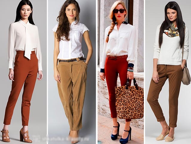 Mit was braune Hosen für Frauen, Männer zu tragen. Foto: Cord, Leder, kariert, bedruckt, Pfeile, schmal und breit, klassisch