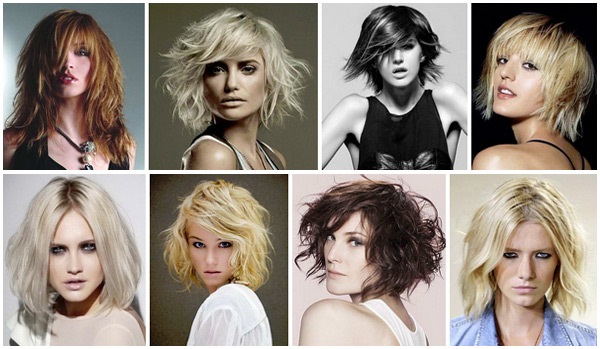 Prekrasne frizure za srednju kosu koje ne zahtijevaju oblikovanje, sa šiškama, kaskadno, za okruglo lice
