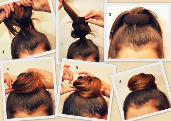 Kako napraviti neurednu punđu za srednje do dugu kosu: moderno, visoko, nisko, voluminozno. Upute korak po korak, fotografija