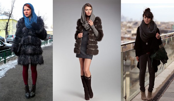 Comment porter le snood. Photo, de différentes manières: avec une veste, un manteau, une capuche, en un tour, sur la tête. Vidéo