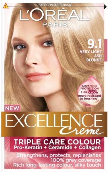 Tinte para el cabello Loreal Excellence. Paleta de colores, foto, selección de tonos, instrucciones de tinción