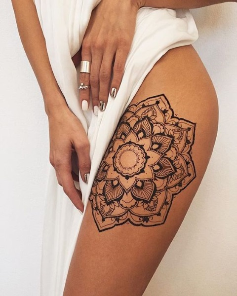 Mandala tatuering: vad är det, funktioner, mening, hur det påverkar livet, var man ska göra det