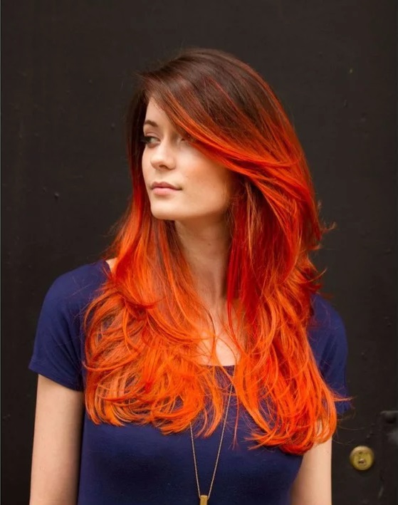 Rote Haarfarbe - Foto, das zu dunkel, hell, hell, kupferfarben, feurig, hellbraun, kastanienbraun, natürlich und mit Glanzlichtern passt