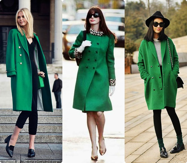 Žalia drabužiais. Atspalviai, pavadinimai ir nuotraukos, paletė šiltų ir šaltų tonų