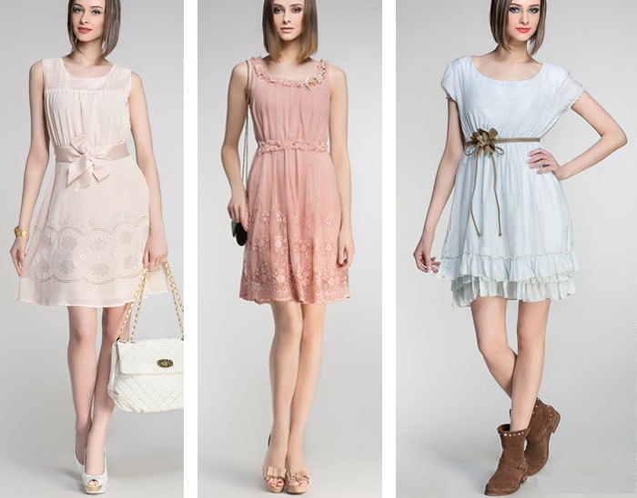 Romantyczny styl w ubraniach dla kobiet: sukienki, bluzki, spódnice, garnitury, płaszcze. Wygląd mody