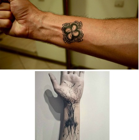 Tetovējums uz plaukstas vīriešiem. Tetovējumu fotogrāfijas, skices, nozīmes