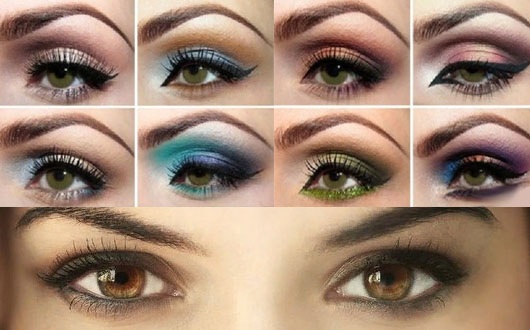 Preciós maquillatge per a ulls verds. Foto vespre, Smokey Ice, dia a dia