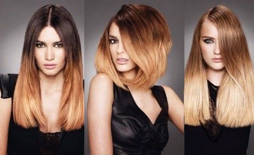 Colorare complexă a părului pentru blonde, brunete. Fotografie pentru păr mediu, scurt, lung