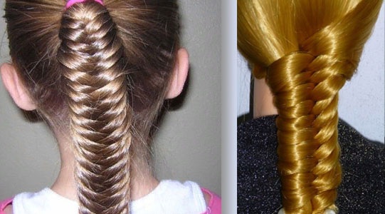 Đan bím cho tóc dài. Kiểu tóc cho nữ sinh đến trường, bím tóc kiểu Hy Lạp, bồng bềnh, kiểu Pháp
