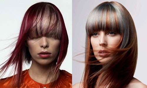 Zweifarbiges Färben für mittleres, kurzes und langes Haar. Foto dunkel oben hell unten, hell oben dunkel unten. Anleitung