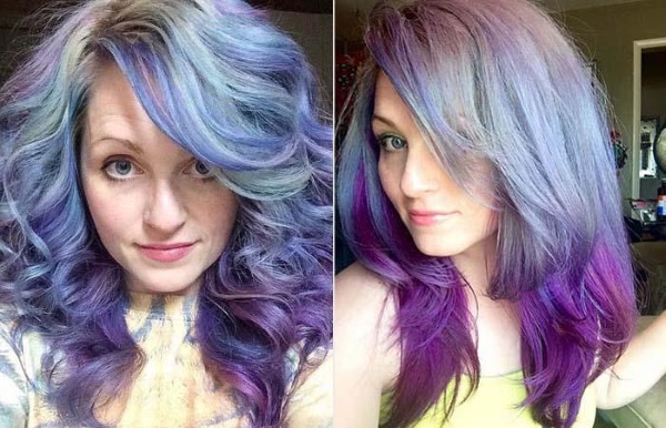 Violeta matu krāsa. Foto, kurš ir piemērots, kā izvēlēties toni un krāsu. Krāsas