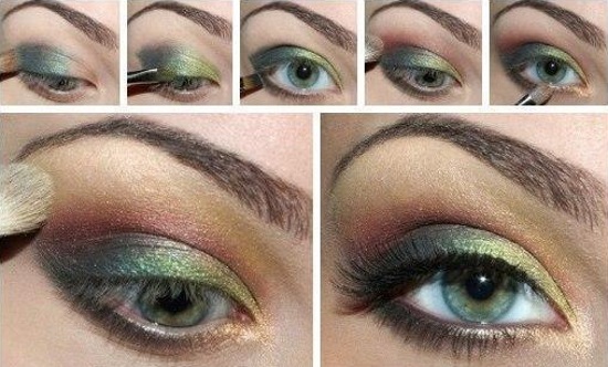 Makijaż na zielone oczy i ciemne włosy, jasne, rude, na co dzień, na ślub. Instrukcja krok po kroku