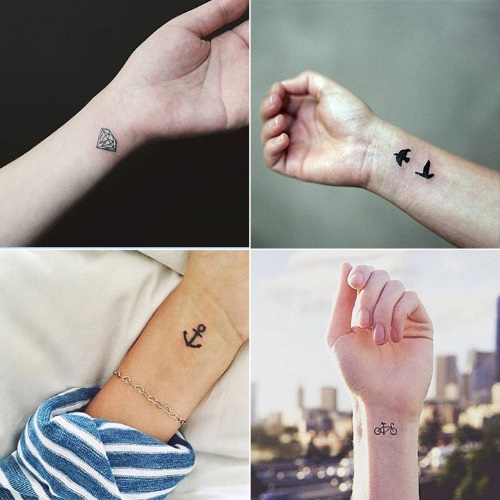 Piękne małe tatuaże dla dziewczynek. Szkice i znaczenia, zdjęcia