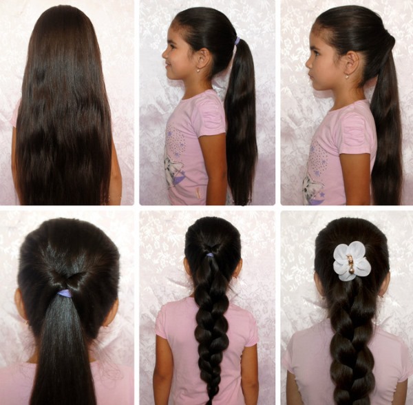 Frizurák a közepes hajért az iskolába 5 perc alatt könnyű, gyors, gyönyörű, frufru minden napra, szeptember 1., érettségi
