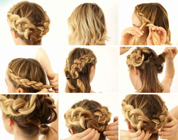 Các kiểu tóc đơn giản cho mái tóc ngắn với tay của chính bạn, phụ nữ cho mọi ngày, lễ, đẹp