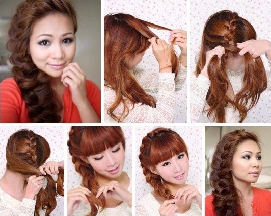 Stílusos női frizurák közepes hajhoz. Fotókaszkád, frufru, göndör, este, kreatív