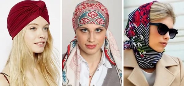 Jak si uvázat šátek na hlavu různými způsoby v zimě, na pláži v létě, na podzim nebo na jaře. Podrobný průvodce s fotografiemi