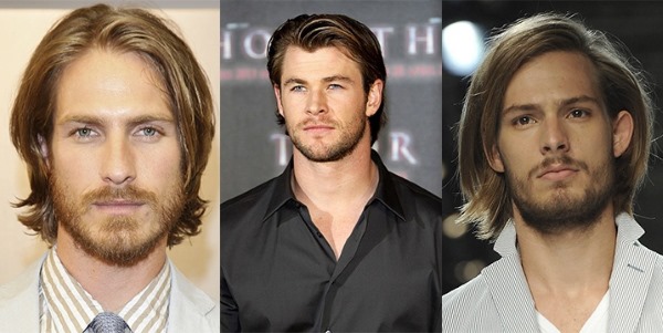 Vyriškos, vidutinio plauko, klasikinės ir neįprastos šukuosenos. Nuotrauka